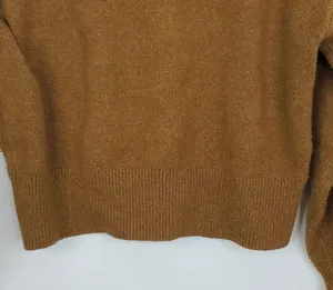 Cropped Sweater Long Sleeve Mock Neck Wool Blend WOmens XS thumbnail 3