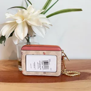 NWT‎ Coach Zip Card Case In Signature Canvas With Floral Print thumbnail 3