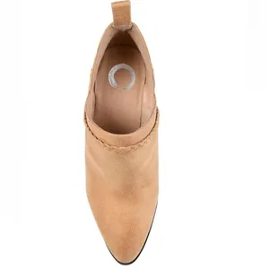 JOURNEE COLLECTION Sophie Braided Strap Bootie, Block‎ Heel, Tan, Size 11, NWT thumbnail 5