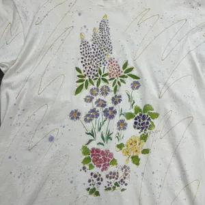 Fruit Of The Loom Vintage Single Stitch Floral Short Sleeve T-Shirt Size XL thumbnail 2