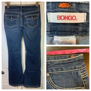 Bongo Jeans Size 7 Women's Boot Cut‎ Embroidered Blue Denim Y2K Festival Western thumbnail 2