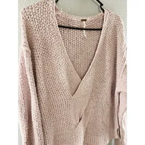 Free People Purple Coco V Neck Knit Sweater thumbnail 9