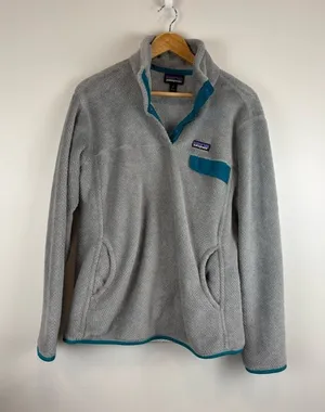 Patagonia Women's Re-Tool Snap-T® Pullover Style 25442 Size XL Grey Blue thumbnail 1