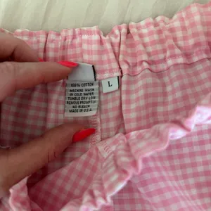 Handmade pink gingham boxer shorts Size L thumbnail 3