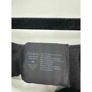 Soma Womens Sport Seamless Ballet Back Bra Sz‎ M Black Everyday Comfort Basic thumbnail 4