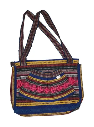Vintage Lillo Woven Tote Multi-Color Artesanias Shoulder‎ Bag thumbnail 1