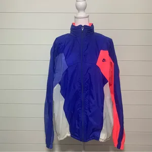 Nike Vintage Retro Jacket Color Block‎ 80s Windbreaker Track Zip Up Size M thumbnail 3