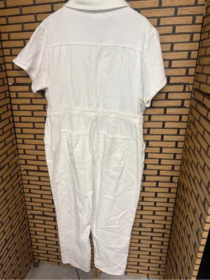 Good American white denim jumpsuit size 6 thumbnail 2