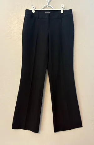 Express editor black wide leg dress pants size 6 thumbnail 1