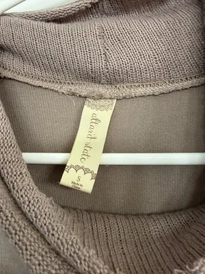 Alter’d State Taupe Cowl Neck Long Sleeve Sweater Top Women’s S thumbnail 4