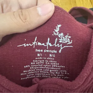 Free People Size M/L Ribbed Bodysuit Plum Wine Intimately Free medium / large thumbnail 10