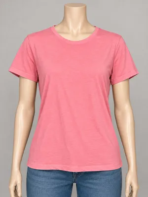 Theory Tiny Tee 2 Relaxed Tee Pink Pima Cotton Size L thumbnail 1