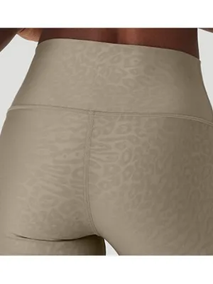 Alo Airlift High-Waist Leopard Debossed Leggings Gravel Tan Animal Print Hi-Rise thumbnail 4