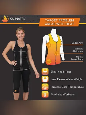 Saunatek Sauna Sweat Suit Vest for Exercise and Heat Training women’s medium thumbnail 9