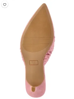 Women's Pink Suede Pointed-Toe Kitten Heel Mules thumbnail 5
