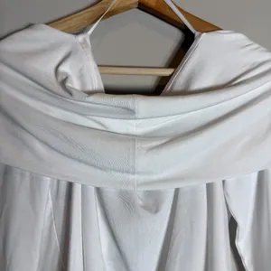 Babaton Aritzia Streamline Top Drapey Jersey Off the Shoulder Women XL White NWT thumbnail 10