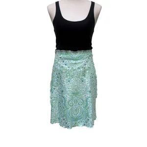 Jean-Pierre Klifa D-Skirt Reversible M Green Blue Tentacle Tales Stretch Coastal thumbnail 2