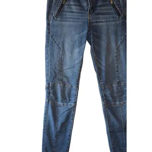 American Eagle Moto Skinny Jeans Womens Blue Good Zipper Detail Biker Denim 10L thumbnail 2