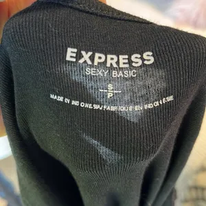 Express Sexy Basic Black Top Drape Neck Short Sleeve Cotton Womens Small thumbnail 6