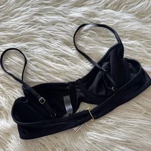 Pink by Frankie’s Bikinis Buttercup Bikini Top Black Shine Size Small thumbnail 6