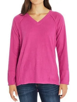 NWT Wildfox Pink Brushed Waffle Knit Sherpa Pullover Sweater Medium thumbnail 1