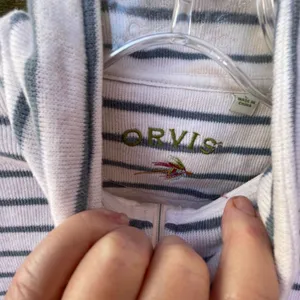 Orvis 100% cotton size L striped sweater. thumbnail 4