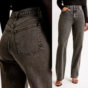 Abercrombie‎ and Fitch The 90s Straight Ultra High Rise Curve Love Size 25 / 0 thumbnail 3