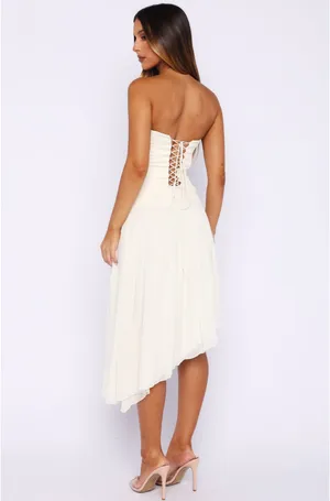 White Fox Forever Love Midi Skirt Off White thumbnail 3