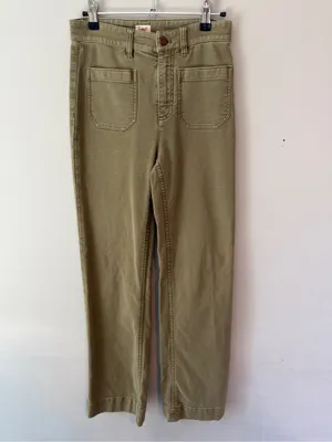 Faherty Stretch Terry Patch Pocket Pants Military Olive Green 26 thumbnail 2