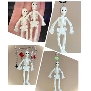 Handmade big skull goth grunge punk funky Halloween unisex earrings 🖤💀 thumbnail 4