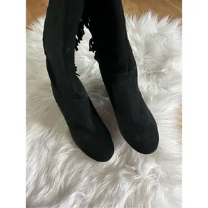 Nine West suede leather boots, size 6 1/2 with fringe cowgirl outfit thumbnail 6