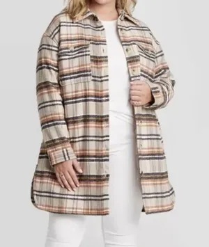Universal Threads Plaid Shacket thumbnail 1