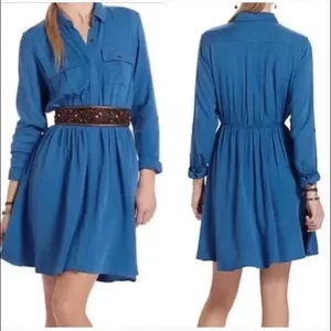Maeve Long Sleeve Blue‎ Dakota Dress Size XS EUC thumbnail 2