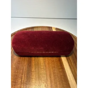 Gucci Burgundy Velvet Hardshell Sunglasses CASE ONLY Satin Lined Designer thumbnail 4