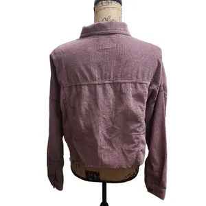 AMERICAN EAGLE Corduroy Jacket‎ Womens Size S Purple Cropped Casual Modern thumbnail 2