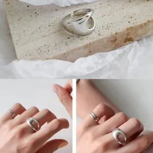 Boutique NEW Polished 18k‎ White Gold Geometric Ring thumbnail 4