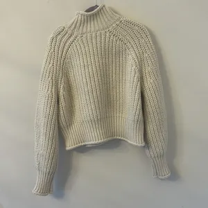 H&M Women's Cream Turtleneck Long Sleeves Knit Sweater Size Medium thumbnail 4