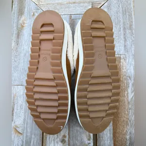 Blondo Suri Comfy Cognac Suede Fur-Lined Waterproof Slip-On Platform Clogs thumbnail 7