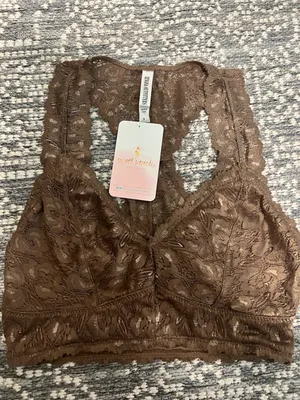 Lace bralette Brown thumbnail 1