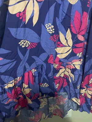Abel the Label "Santa Cruz" Flutter Sleeve High-Low Midi Dress Athropologie S thumbnail 5