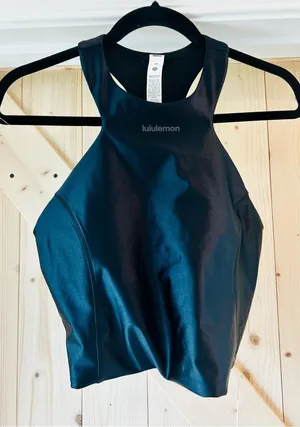 lululemon athletica Black High-Neck Sports Bra thumbnail 1