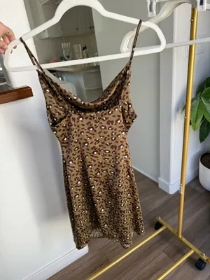 Urban Outfitters cowl neck cheetah slip dress thumbnail 3
