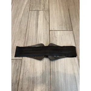 Vintage Wide Stretch Waist Belt Brown Croc Embossed Adjustable Triple Buckle 2X thumbnail 3