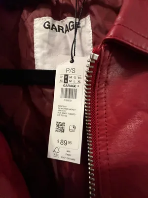 Garage Red Faux Leather Jacket thumbnail 5