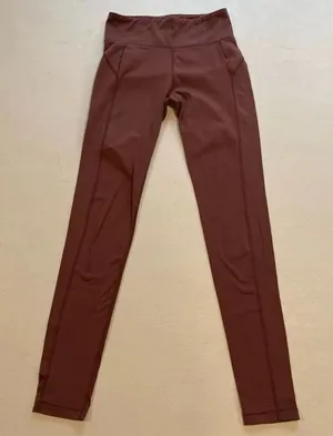 Aeropostale High Rise Leggings Women’s Small Burgundy Active Stretch thumbnail 1