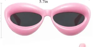 Fashion Inflated Cat-eye Oversized Frame Sexy Lip Candy Glasses Trendy Designer thumbnail 6