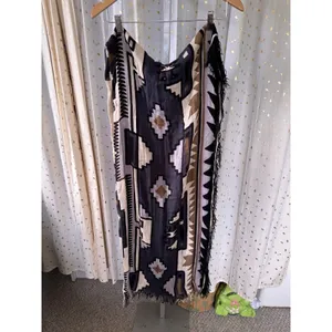 Unbranded Lightweight Southwestern Native American Navaho Fringe Scarf Shawl thumbnail 2