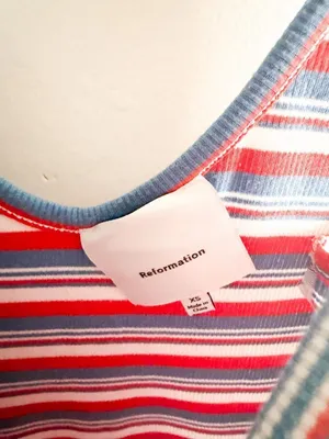 Reformation Taylen Knit Stripe Sleeveless Mini Dress Size XS thumbnail 6