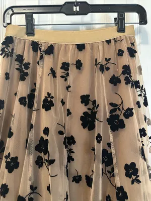 Chicwish 3D Floral Mesh Maxi A-Line Skirt thumbnail 3