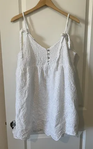 Boutique White Sundress thumbnail 1
